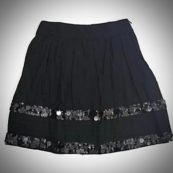 LOFT Dresses & Skirts - NEW Ann Taylor Loft sequin trimmed black skirt